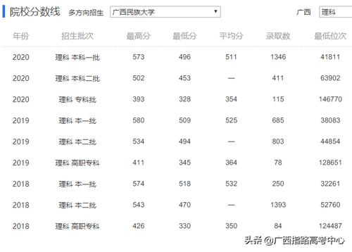 2020年广西高中分数线？（广西民族大学外语专业分数线）
