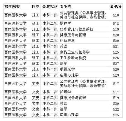 西南医科大学2023国家专项录取分数线？（医学影像学专业分数线二本）